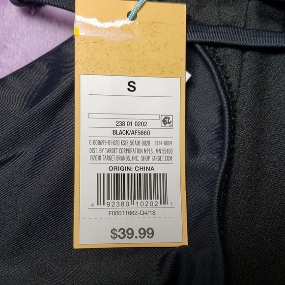 Kona Sol 1 Piece Plunge Halter Low Back Black NWT - Picture 6 of 9